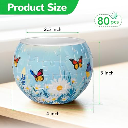 3D Puzzles Flower Pots, Puzzles for Adults and Kids,Small,Cactus Decor,Succulent Planters Pots for Indoor,Plant Gifts for Plant Lovers Creative Gifts(red-5)