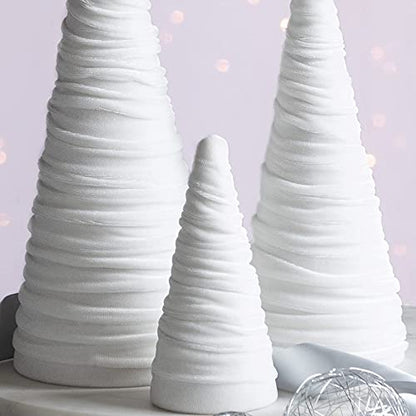 Your Heart's Content Light Ivory Velvet Trees Set of 3 (Light Ivory) - color: Light Ivory