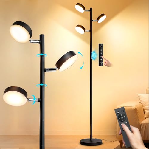 Tree Floor Lamp for Living Room - Modern Black Standing Lamp - color: Black