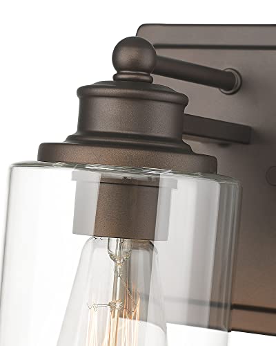 Bathroom Vanity Light, HWH 1 Light Wall Sconce Lamp Over Mirror, Farmhouse Wall Vanity Lighting in Oil-Rubbed Bronze Finish, 5HLT63B ORB - color: ORB, size: 1 Light