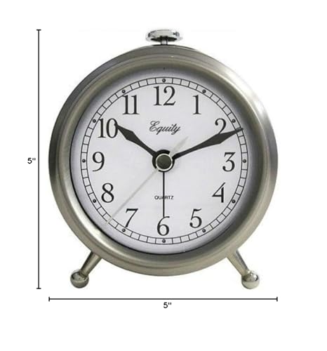 Equity 25655 Metal Quartz Alarm Clock