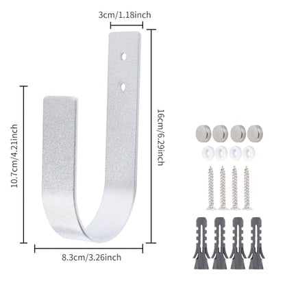 Groleca 2 Pack Curtain Holdbacks Curtain Tiebacks Wall Mount, Silver - color: Silver