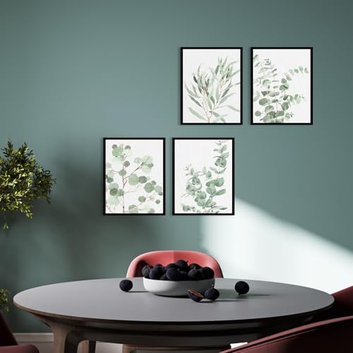Botanical Prints Wall Art Framed, Sage Green, Plant Pictures, 8"x10"x4 - color: Sage Green, size: 8"x10"x4