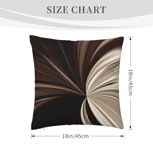 Milk Chocolate Swirl Abstract Print Throw Pillow Velvet 18x18In - color: Color-9, size: 18" x 18" (Pack of 1)