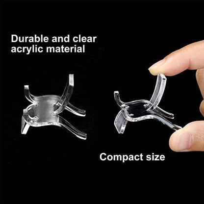 Jetec 40 Pcs Small Rock Display Stand, Acrylic Crystal Stands for Display - size: Small