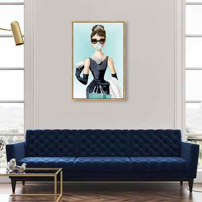 The Oliver Gal Artist Co. Abstract Wall Art Canvas - size: 36"L x 24"W, style: Gold Frame