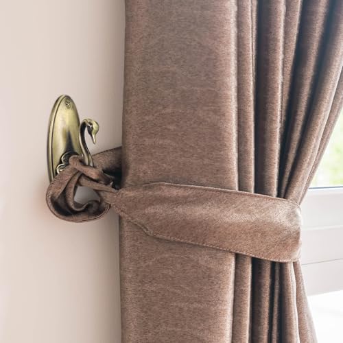Veemoon 1 Pair Vintage Swan Curtain Holdbacks Swan Curtain Holdbacks