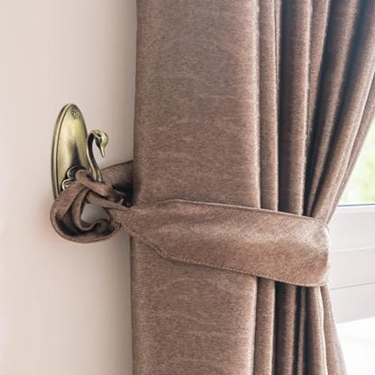 Veemoon 1 Pair Vintage Swan Curtain Holdbacks Swan Curtain Holdbacks