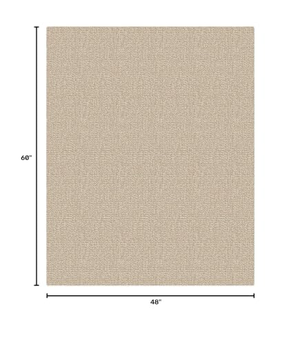 EARTHALL Washable Area Rug, Non Slip Entryway Rug, 4x5 Ft, Sand/Beige - color: Sand/Beige, size: 4' x 5' (Rectangular)