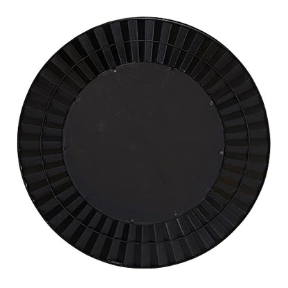Household Essentials Round Metal Frame Decorative Sunburst Wall Mirror, Bronze - style: Metal