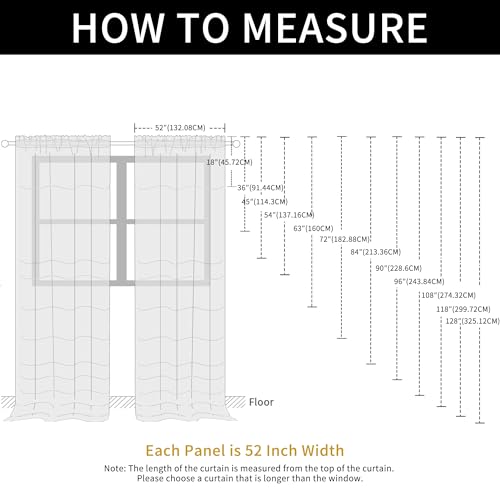 SpaceDresser Basic Rod Pocket Sheer Voile Window Curtain Panels White 1 Pair 2 Panels 52 Width 84 Inch Long for Kitchen Bedroom Children Living Room Yard(White,52 W x 84 L) - color: White, size: 52"W x 84"L (Pack of 2)
