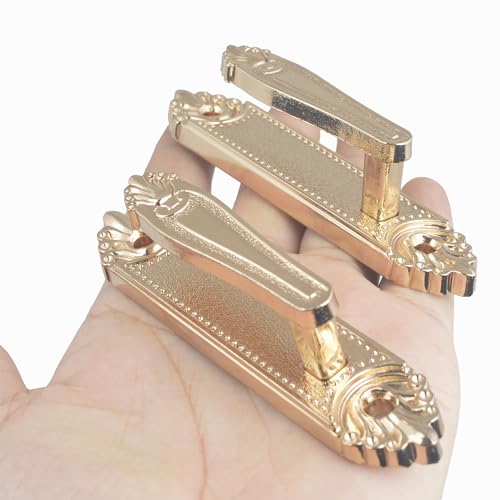 Ailejia 1 Pair Curtain Holdbacks Tieback Hooks Decorative Wall Hooks Zinc Alloy Multi use Wall Hook (Gold) - color: Gold