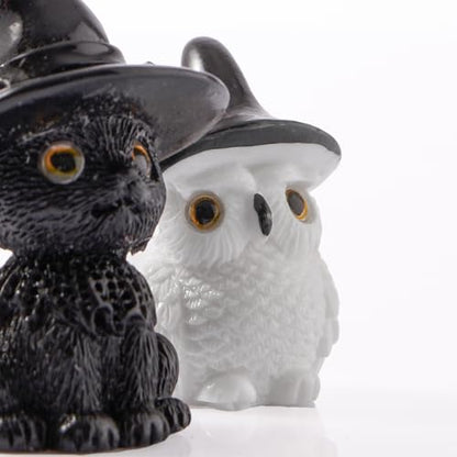 DN DECONATION Halloween Decorations Miniature Figurines Table Centerpiece - color: Hat & Witch & Owl