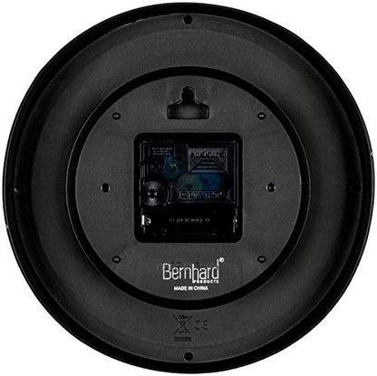 Bernhard Products Navy Blue Wall Clock 8" Silent Non-Ticking Quality Quartz Battery Operated Small Clock for Boys/Kitchen/Classroom/Office/Nursery Room Easy to Read - color: Navy Blue