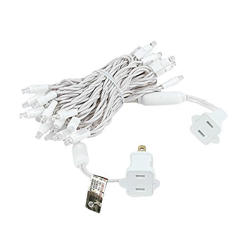 Novelty Lights 11.5 Feet 35 LED String Lights, Warm White on White Wire - color: Warm White (Connectable)