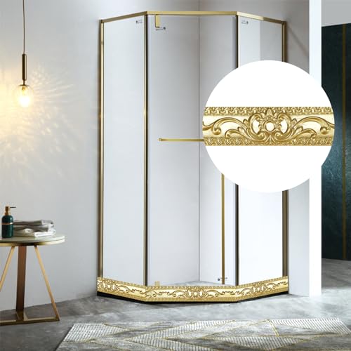 Flexible Wall Trim 16.4 Feet Peel and Stick Molding -Champagne Gold - color: Champagne Gold