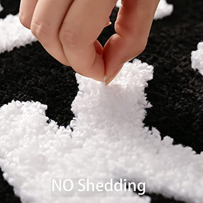 QJHOMO Get Naked Bath Mat Black and White Cute Bathroom Rug, 24" x 36" - color: Black and White, size: 2' x 3' (Rectangular)