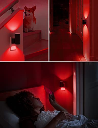 L LOHAS LED Red Night Light, Circadian Night Lights Plug into Wall, 2 Pack - color: Red, size: 2 Pack