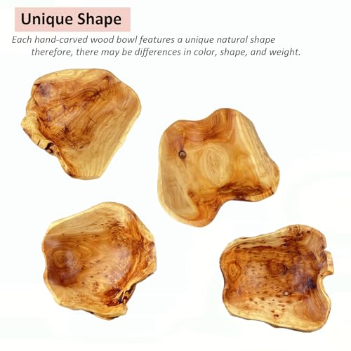 Wooden Bowl Decorative Wood Fruit Bowl (6"-8" Diameter) - size: 6"-8" Diameter