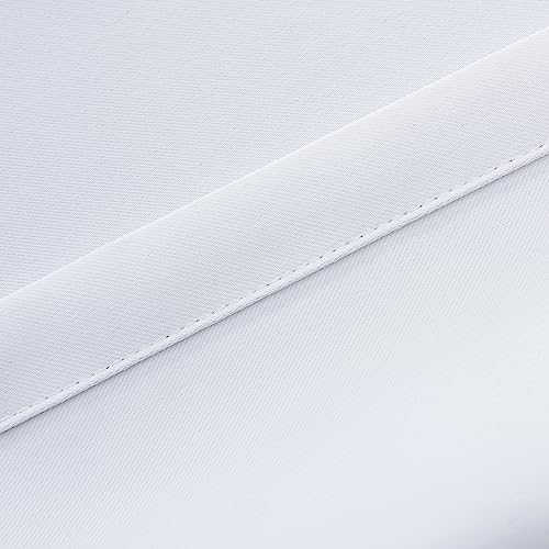 INLINAS Blackout Curtains with Sheer Overlay, Greyish White, 52x63 Inches - color: Greyish White, size: 52"W x 63"L (Pack of 2)