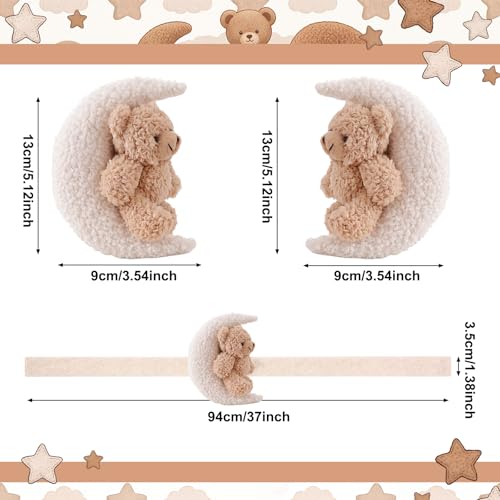 Chumia 2 Pack Moon Bear Curtain Tiebacks Cute Nursery Decor - style: Moon Bear