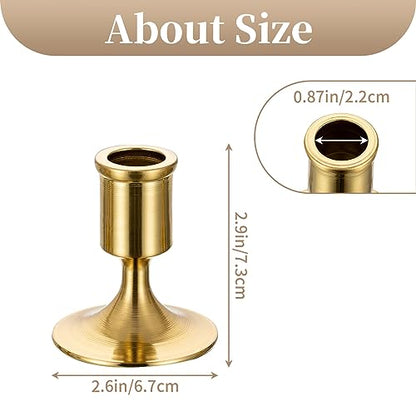 Sziqiqi Gold Candlestick Candle Holders Set of 2 - color: Gold-style 1, size: 2 Pcs