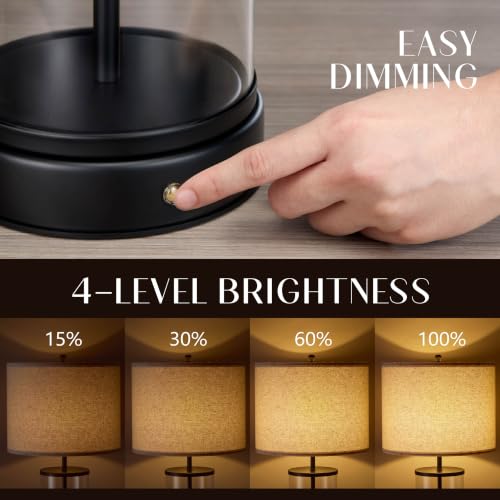 O’Bright Luma - Battery Powered Table Lamp (Black, 24-inch) - color: Black, size: 24-inch