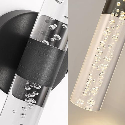 Battery Operated Wall Sconces Set of 2, 10000mAh Rechargeable Wall Light - color: Black, size: 18 inch