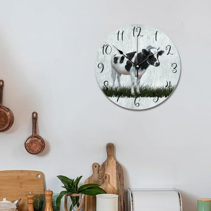 Holstein Cow Wall Clocks Farm Milk Cow Kitchen Wall Clock - color: Style-8, size: 12 Inch