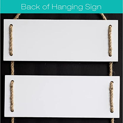 EXCELLO GLOBAL PRODUCTS Large Hanging Wall Sign: Rustic Wooden Decor (Grateful, Love, Believe, Thankful, Faith, Blessed) Hanging Wood Wall Decoration (11.75" x 32")