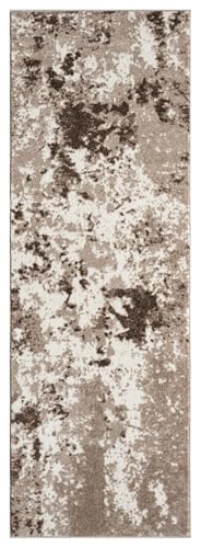 Keen Home Design Abstract Non-Shedding Runner Rug, Soft Thick Pile, 2x10 - color: Skies Beige, size: 2'8" x 9'11" (Runner)