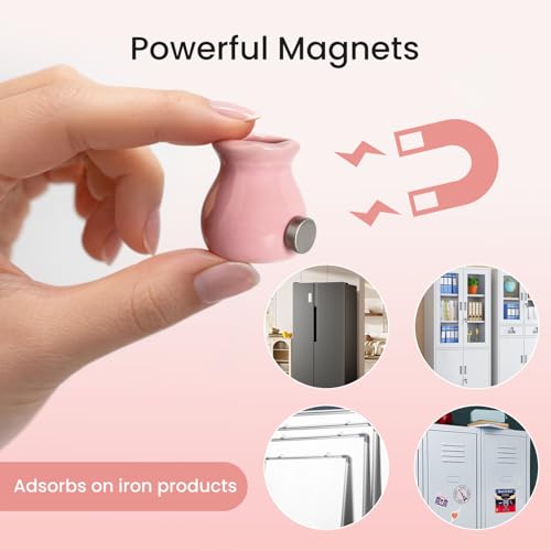 6 Pcs Mini Vase Fridge Magnets, Cute Refrigerator Magnets for Mom Gifts - color: 6 Pack for Mom
