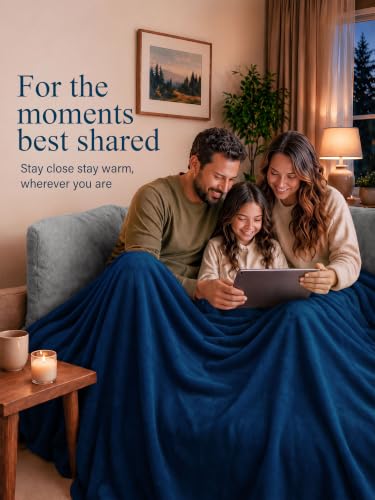 Utopia Bedding Fleece Blanket Throw XL Size Navy 300GSM Luxury Anti-Static Fuzzy Soft Microfiber Blanket for Couch, Sofa and Bed (70x50 Inch) - color: Navy, size: Throw XL (50x70 Inch)