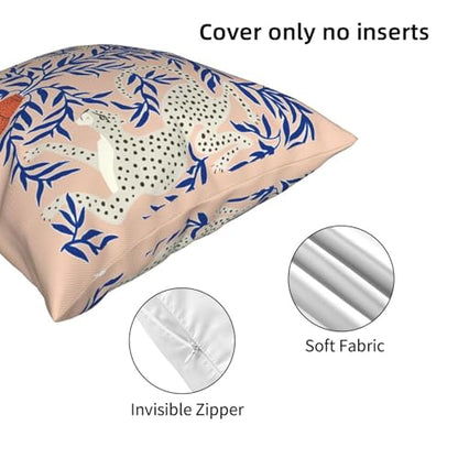 Retro Leopard Vase Velvet Throw Pillow Covers 18 Inch - color: Color-19, size: 18" x 18" (Pack of 1)