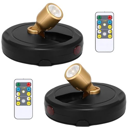 Wireless Spotlight Battery Operated, LED Picture Light - color: Black+Gold