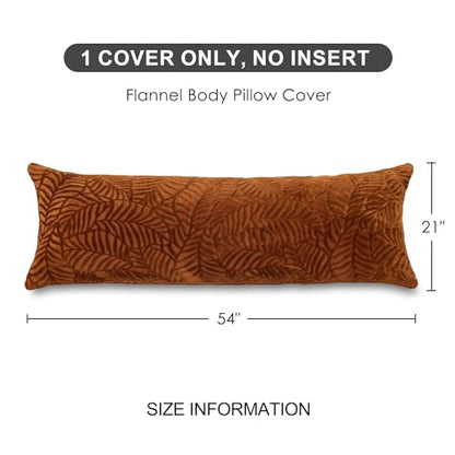 SOCHOW Fall Body Pillow Cover 21x54 Inches,1 Pack, Caramel - color: Caramel, size: 54" x 21" (Pack of 1)