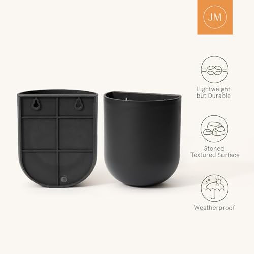 LA JOLIE MUSE Wall Planters for Indoor Plants, Hanging Flower Pots, 2 Pack - color: Black