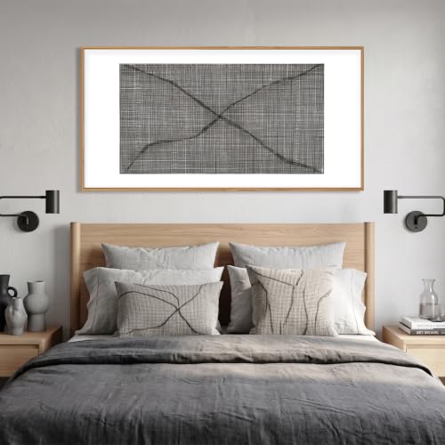 DRACIT Black White Abstract Framed Canvas Wall Art Set-20" x40" - color: Abstract Line Wall Art, size: 40"L x 20"W