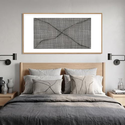 DRACIT Black White Abstract Framed Canvas Wall Art Set-20" x40" - color: Abstract Line Wall Art, size: 40"L x 20"W