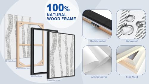 Large Framed Birch Tree Wall Art, Gray Abstract Forest Prints, 16"x24"x3 - color: gray, size: 16" X 24" X 3pcs Framed