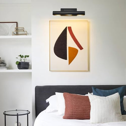 Art Picture Wall Sconce,Linear Artwork Display Wall Lights - color: Black, size: 18"-3 Bulbs