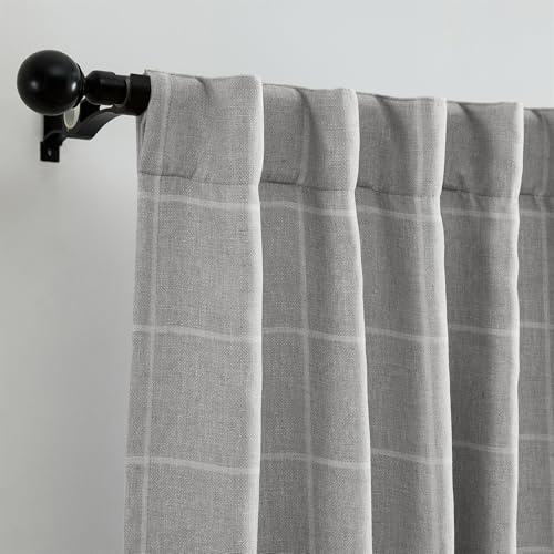Threadmade Sawyer Window Panel, Gray - 52" W x 84" L - color: Grey, size: 52"W x 84"L (Pack of 1)