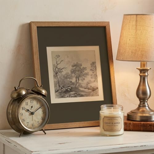 DGBQMK Vintage Landscape Wall Art Framed Tree Sketch Picture, Solid Wood Frame Rustic Farmhouse Decor for Living Room Bedroom Office, 8x10 Inch - color: tree, size: 10"Lx8"W