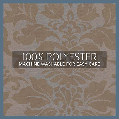 Antonia Waterfall Tassel Window Valance, Taupe - 52" W x 36" L - color: Taupe