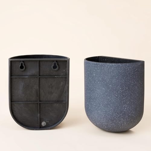 LA JOLIE MUSE Wall Planters for Indoor Plants, Hanging Flower Pots, 2 Pack - color: Gray