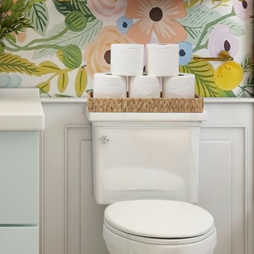 Water Hyacinth Bathroom Vanity Tray, 16.7 Inch - size: 16.7" x 6" x 2"