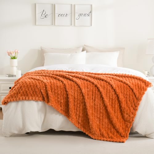 Excervent Big 3D Clouds Stylish Blanket for Kids, 40x50 Inch, Burnt Orange - color: Burnt Orange-l, size: 40"x50"