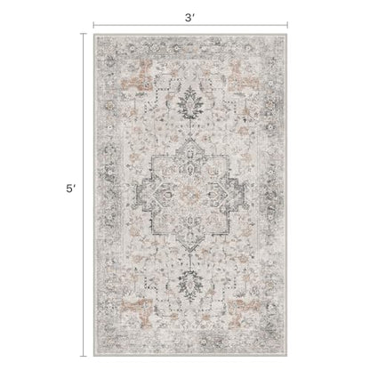 BESBLEE 3x5 Area Rug for Living Room,Washable Non Slip, Light Taupe Brown - color: Light Taupe Brown, size: 3' x 5' (Rectangular)