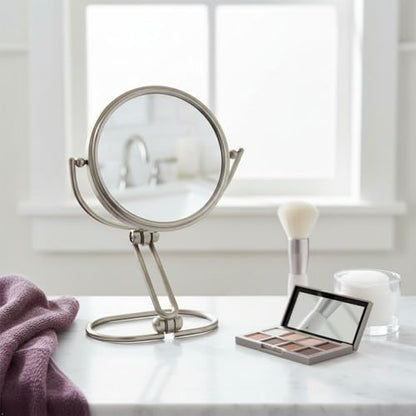 JERDON Compact Magnifying Mirror - Folding 3" Travel Mirror with 15X & 1X Magnification - Model MC315N - size: 1"L x 3"W
