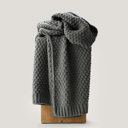 EVERGRACEHOME Chunky Chenille Knit Throw Blanket, 50 x 60, Charcoal Gray - color: Charcoal Gray, size: 50" X 60"